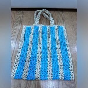 Ashland Blue Paper Woven Bag